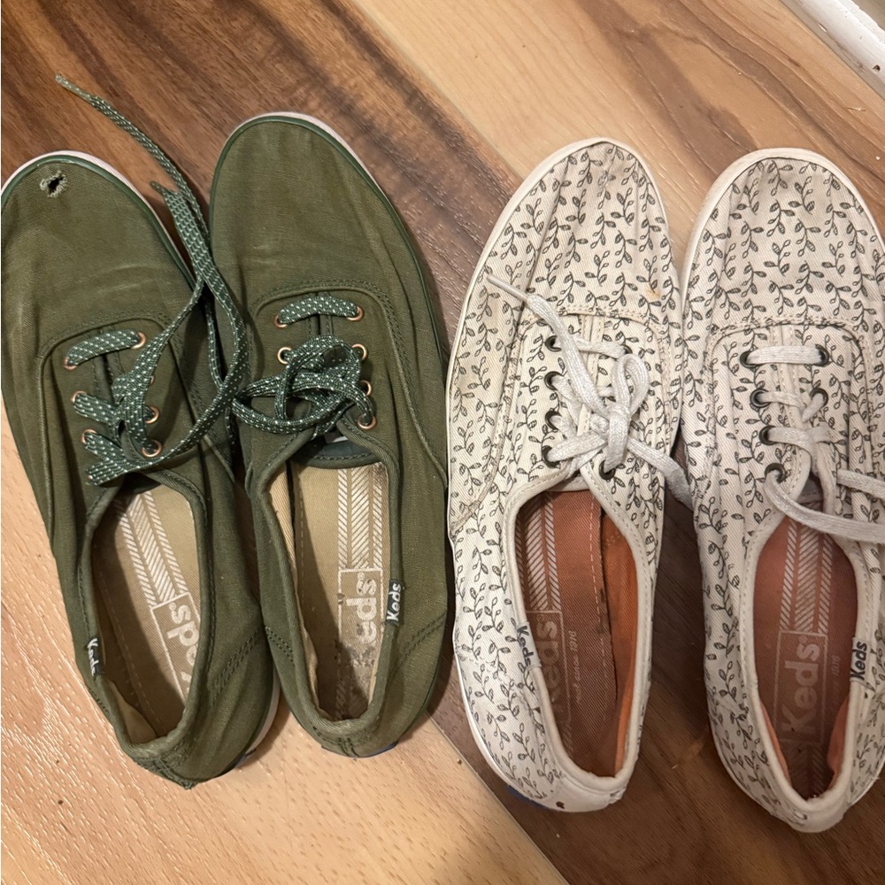 Keds Green and Patterned Sneakers Bundle